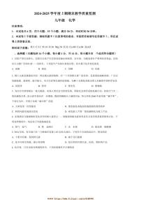 2024～2025学年河南省信阳市固始县九年级上1月期末化学试卷(含答案)