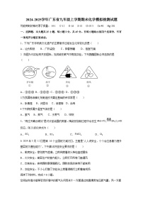 2024-2025学年广东省九年级上册期末化学模拟检测试题（附答案）