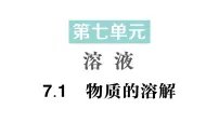 初中化学科粤版（2024）九年级下册（2024）物质的溶解作业ppt课件