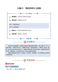 专题07 物质的转化与推断-2025年中考化学答题技巧与模板构建讲练（全国通用）