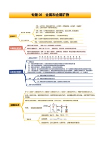 2025年中考化学一轮复习知识清单 专题05 金属和金属矿物学案