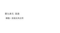 人教版（2024）九年级下册（2024）溶液及其应用教课内容ppt课件