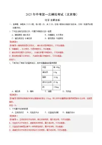2025年中考第一次模拟考试题：化学（北京卷）（解析版）