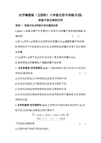 化学鲁教版（五四制）八年级全册专项练习（四）质量守恒定律的应用（含解析）