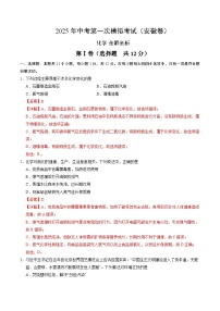 2025年中考第一次模拟考试卷：化学（安徽卷）（解析版）