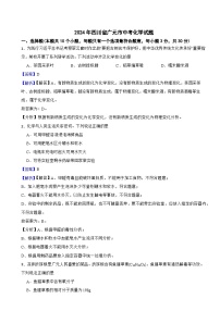 2024年四川省广元市中考化学试题含解析答案