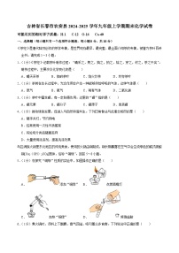 吉林省长春市农安县2024-2025学年九年级上学期期末考试化学试卷