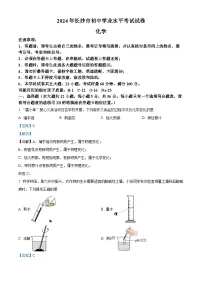 精品解析：2024年湖南省长沙市中考化学真题（解析版）