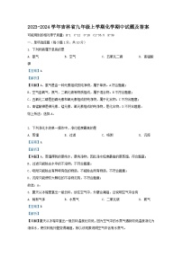 2023-2024学年吉林省九年级上学期化学期中试题及答案