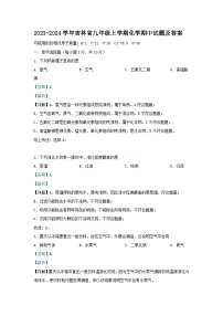2023-2024学年吉林省九年级上学期化学期中试题及答案