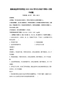 湖南省益阳市资阳区资阳区2023-2024学年九年级下学期4月期中化学试卷（解析版）
