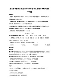 湖北省孝感市云梦县2023-2024学年九年级下学期4月期中化学试卷（解析版）