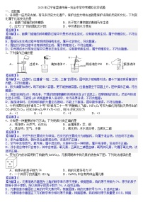 2025年辽宁省盘锦市第一完全中学中考模拟化学试题(答案版)