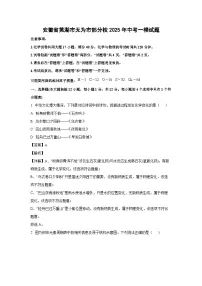 安徽省芜湖市无为市部分校2025年中考一模化学试卷（解析版）
