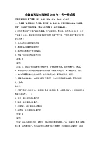 安徽省芜湖市南陵县2025年中考一模化学试卷（解析版）