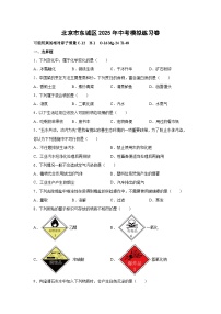 北京市东城区2025年中考模拟练习卷化学试卷（解析版）