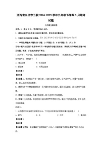 江西省九江市五校2024-2025学年九年级下学期3月联考化学试卷（解析版）