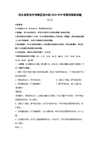 河北省邢台市信都区部分校2025年中考模拟预测（一）化学试卷（解析版）