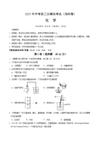 2025年中考第二次模拟考试卷：化学（海南卷）（考试版）