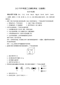 2025年中考第二次模拟考试卷：化学（安徽卷）（考试版）