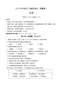 2025年中考第二次模拟考试卷：化学（新疆卷）（考试版）