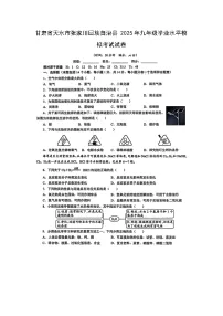 甘肃省天水市张家川回族自治县2025年九年级学业水平模拟考试（扫描版）化学