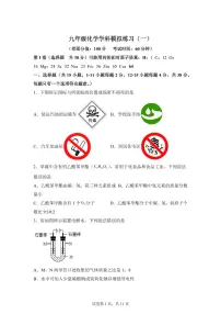 2025届山东省日照市中考（一模）化学检测试题1（含解析）