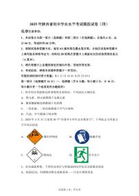 2025届陕西省西安市中考第四次模拟考试化学检测试题（含解析）