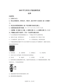 2025届甘肃省兰州市九年级中考诊断考试（一模）化学检测试题（含解析）