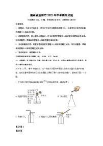 湖南省益阳市2025年中考模拟化学试题（解析版）