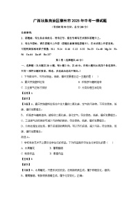 广西壮族自治区柳州市2025年中考一模化学试题（解析版）