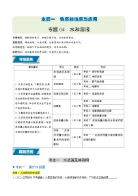 备战2025年中考化学真题分类汇编(江苏专用)专题04水和溶液(原卷版+解析)
