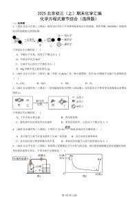2025北京初三（上）期末真题化学汇编：化学方程式章节综合（选择题）