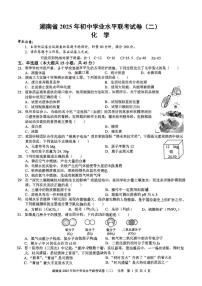 2025年湖南省娄底市初中学业水平联考化学试卷（中考模拟）