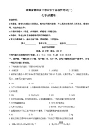 2025年湖南省娄底市学业水平考试（三）化学试题（中考模拟）