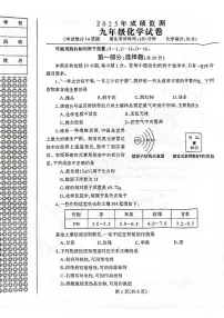 2025年辽宁省丹东市凤城市中考一模化学试题。没发答案。