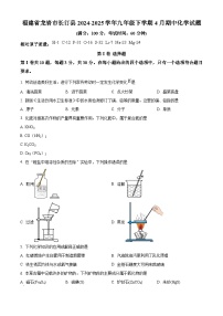 福建省龙岩市长汀县2024-2025学年九年级下学期4月期中化学试题（原卷版+解析版）