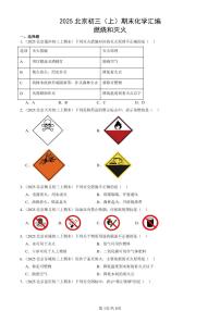 2025北京初三（上）期末真题化学汇编：燃烧和灭火