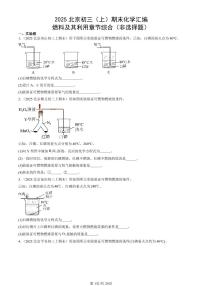 2025北京初三（上）期末真题化学汇编：燃料及其利用章节综合（非选择题）