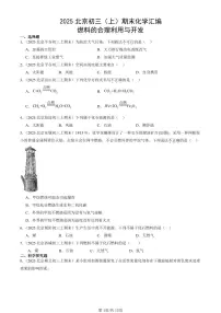 2025北京初三（上）期末真题化学汇编：燃料的合理利用与开发
