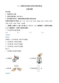 2024年黑龙江省齐齐哈尔市中考化学真题（解析版）