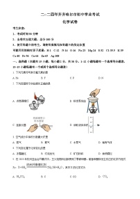 2024年黑龙江省齐齐哈尔市中考化学真题（原卷版）