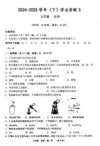 2025年河南省实验中学中考三模化学试题及参考答案