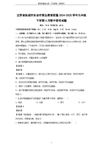 江苏省盐城市东台市第五教育联盟2024-2025学年九年级下学期4月期中联考化学试题（解析版）