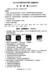 2025年济南市历下区初三化学中考三模试题及其答案