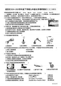 2025年黑龙江省哈尔滨市道里区中考二模化学试题（中考模拟）