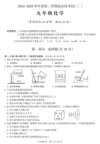 2025年江苏省泰州市靖江市中考二模化学试题（中考模拟）