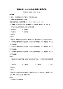 海南省海口市2025年中考模拟考试化学试卷（解析版）