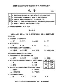 2025年北京市西城区初中学业水平模拟考试化学试卷（中考模拟）