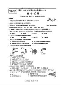 2025年重庆市第一中学中考全真模拟（七)化学试题（中考模拟）
